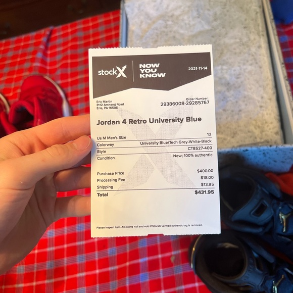 Jordan 4 university blue - Picture 10 of 10